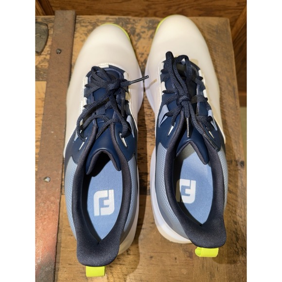 Footjoy‎ Golf Shoes ProLite 56920 Style 13 Medium Mens Spikeless White Navy - Picture 5 of 11